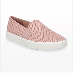 Vince Blair pink leather perforated slip on sneaker 6.5